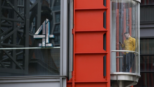 Signage at the headquarters of the Channel Four Television Corp. in London, U.K., on Tuesday, April 5, 2022. The U.K. plans to push ahead with the privatization of state-owned broadcaster Channel 4, according to people familiar with ministers' plans.