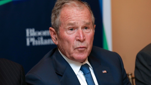 Former U.S. President George W. Bush pauses while speaking during the Bloomberg Global Business Forum in New York, U.S., on Wednesday, Sept. 25, 2019. The third annual Forum brings together important global leaders from the public and private sectors to address the threats from global warming to economic prosperity and examine the opportunities for solutions.