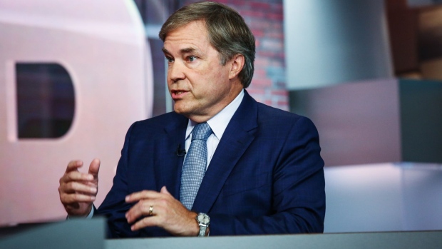 David MacLennan, chief executive officer of Cargill Inc., speaks during a Bloomberg Television interview in New York, U.S., on Tuesday, Sept. 25, 2018. MacLennan discussed how the U.S.-China trade war is rearranging supply chains and could have a lasting impact on American agriculture as the world's second-biggest economy deliberately cuts off purchases of U.S. soybeans.