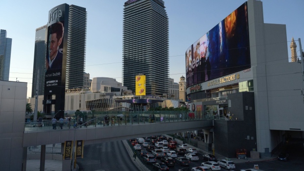 The Las Vegas Cosmopolitan casino and hotel in Las Vegas, Nevada, U.S., on Monday, Sept. 27, 2021. Blackstone Inc. has reached a deal to sell the Cosmopolitan casino and hotel on the Las Vegas Strip for $5.65 billion.