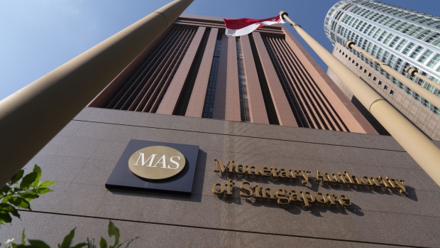 The Monetary Authority of Singapore building in Singapore, on Wednesday, Oct. 27, 2021. Singapore is seeking to cement itself as a key player for cryptocurrency-related businesses as financial centers around the world grapple with approaches to handle one of the fastest growing areas of finance.