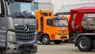 New haulage trucks in the customer delivery center outside the Daimler AG truck factory in Woerth, Germany, on Thursday, Feb. 4, 2021. Daimler is moving ahead with plans for an initial public offering of its sprawling heavy-truck unit in what could be one of Germany’s largest share sales ever.
