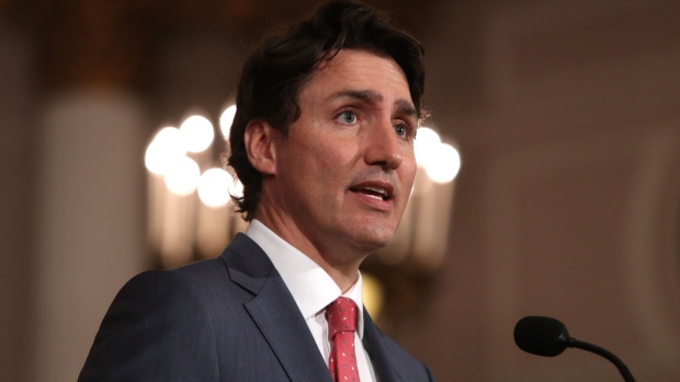 Justin Trudeau speaks during a press conference in Ottawa last week.