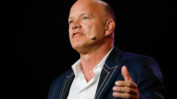 Mike Novogratz, chief executive officer of Galaxy Investment Partners, speaks during the Bitcoin 2022 conference in Miami, Florida, U.S., on Friday, April 8, 2022. The Bitcoin 2022 four-day conference is touted by organizers as "the biggest Bitcoin event in the world."