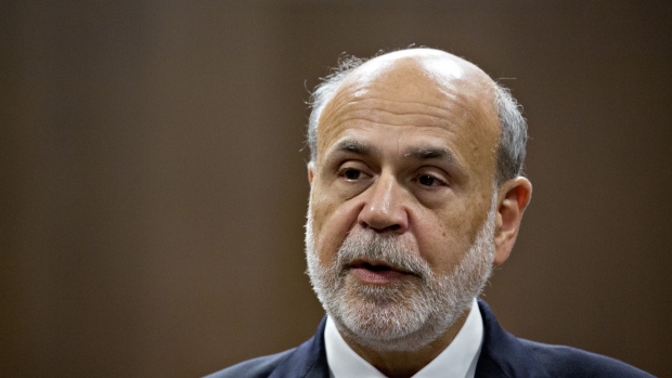 Ben S. Bernanke, former chairman of the U.S. Federal Reserve, speaks during an event for the presentation of the Paul H. Douglas Award for Ethics in Government in Washington, D.C., U.S., on Tuesday, Nov. 7, 2017. The award is presented annually to a person whose public actions, writings or other contributions have made a significant contribution to the practice and understanding of ethical behavior and fair play in government.