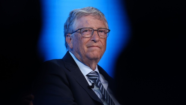 Bill Gates, co-chairman of the Bill and Melinda Gates Foundation, during a panel session on day two of the World Economic Forum (WEF) in Davos, Switzerland, on Tuesday, May 24, 2022. The annual Davos gathering of political leaders, top executives and celebrities runs from May 22 to 26.