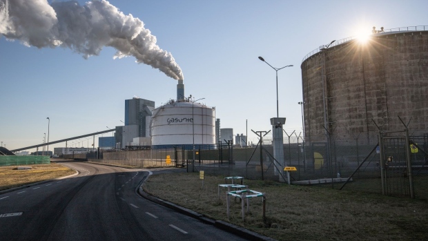 The Onyx Power Inc coal-fired power station at the Port of Rotterdam in Rotterdam, Netherlands, on Tuesday, March 8, 2022. Europe's biggest port is where the sharp end of sanctions against Russia looks likely to hurt the Netherlands, even if the nation's economic statistics might suggest otherwise.
