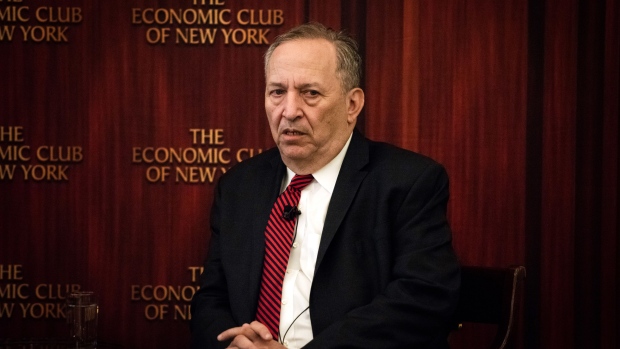 Larry Summers, former U.S. Treasury secretary, speaks during an Economic Club of New York event in New York, U.S., on Wednesday, May 16, 2018. Summers discussed government, budget, and public investment.
