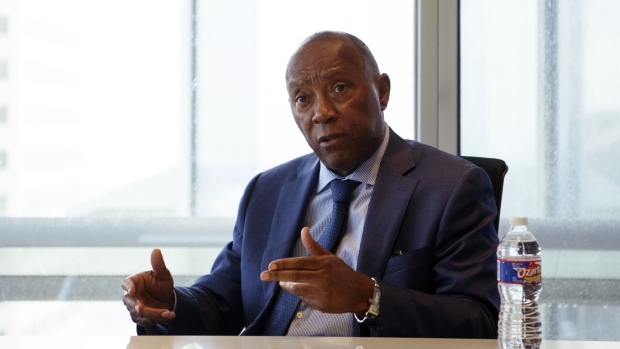 Sylvester Turner, mayor of Houston, speaks during an interview in Houston, Texas, US, on Tuesday, June 21, 2022. Turner said the city’s fiscal picture is strong even as many economists brace for an economic slowdown.