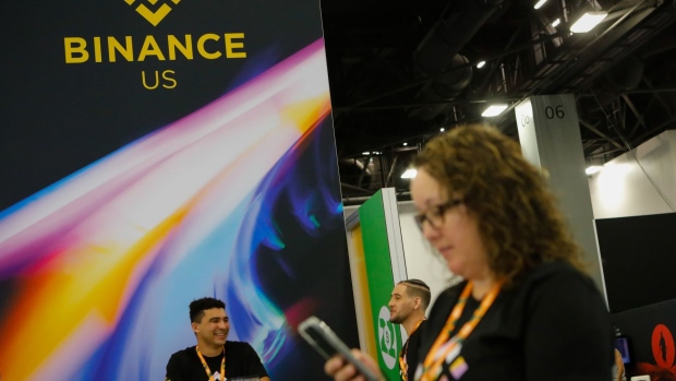 A Binance booth during the Bitcoin 2022 conference in Miami, Florida, U.S., on Thursday, April 7, 2022. The Bitcoin 2022 four-day conference is touted by organizers as "the biggest Bitcoin event in the world." Photographer: Eva Marie Uzcategui/Bloomberg