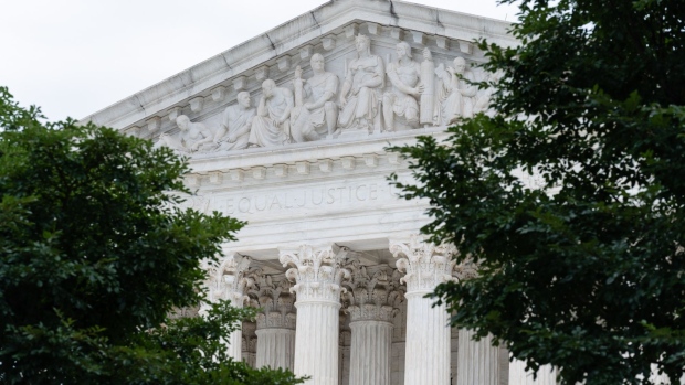 The US Supreme Court in Washington, D.C., US, on Tuesday, June 21, 2022. The court is scheduled to rule on Roe v. Wade, which established the constitutional right to abortion in 1973, by the end of its term in late June following a leaked draft opinion suggesting the court is poised to overturn the landmark ruling. Photographer: Eric Lee/Bloomberg