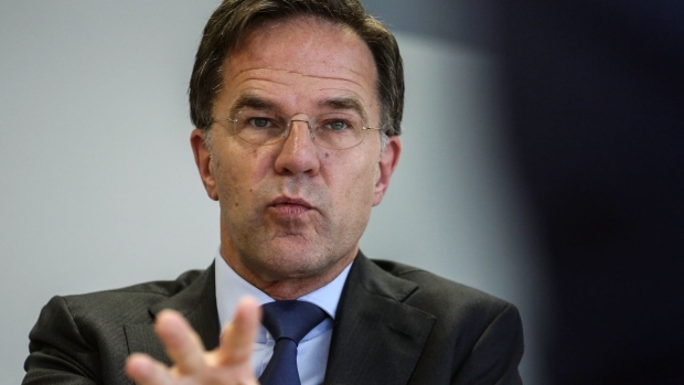 Mark Rutte, Netherlands prime minister, during an interview at the Embassy of the Netherlands in Brussels, Belgium, on Friday, June 24, 2022. Rutte said Italy should take charge of managing the cost of its government debt in financial markets.