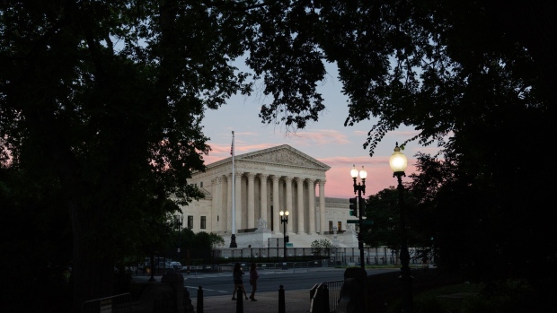 The US Supreme Court in Washington, D.C., US, on Monday, June 27, 2022. A CBS News poll suggested that a majority of Americans disapprove of the Supreme Court's decision overturning the constitutional right to an abortion, which is inflaming a partisan divide on display in comments by senior lawmakers. Photographer: Eric Lee/Bloomberg