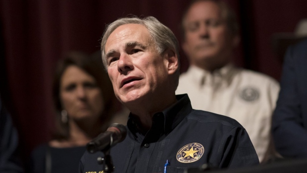 Greg Abbott, governor of Texas, speaks during a news conference in Uvalde, Texas, US, on Wednesday, May 25, 2022. President Joe Biden mourned the killing of at least 19 children and two teachers in a mass shooting at a Texas elementary school on Tuesday, decrying their deaths as senseless and demanding action to try to curb the violence.