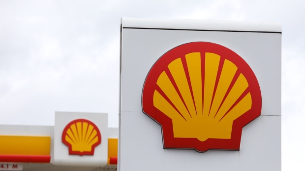 The Royal Dutch Shell logo is seen on a fuel pump at a gas station in Crestwood, Kentucky, U.S., on Monday, April 27, 2020. Royal Dutch Shell is scheduled to release earnings figures on April 30.