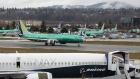 Boeing Co. 737 Max planes are seen at the company's manufacturing facility in Renton, Washington, U.S., on Tuesday, Mar. 12, 2019. The Boeing 737 Max crash in Ethiopia looks increasingly likely to hit the planemaker's order book as mounting safety concerns prompt airlines to reconsider purchases worth about $55 billion. Photographer: David Ryder/Bloomberg