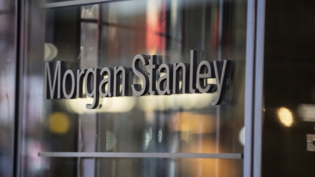 Signage at Morgan Stanley headquarters in New York, U.S., on Monday, Jan. 17, 2022. Morgan Stanley is scheduled to release earnings figures on January 19. Photographer: Victor J. Blue/Bloomberg