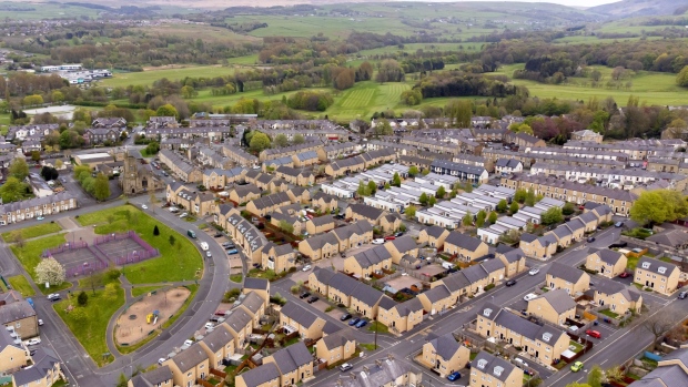 Residential housing close to the town centre in Burnley, U.K., on Wednesday, April 27, 2022. The Bank of England issued the most gloomy outlook of any major central bank this year, warning Britain to brace for double-digit inflation and a prolonged period of stagnation or even recession. Photographer: Anthony Devlin/Bloomberg
