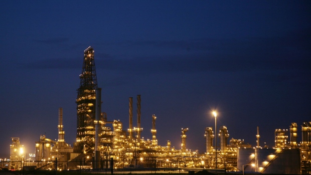 A night view of Ameriven oil refinery, one of the four companies at the Jose Complex in Anzoategui state, 200 miles East from Caracas, Venezuela, on Thursday, Sept. 13, 2007.
