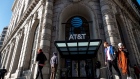 AT&T Inc. signage is displayed on a store in San Francisco, California, U.S., on Tuesday, July 21, 2020. AT&T is expected to release earnings figures on July 23.