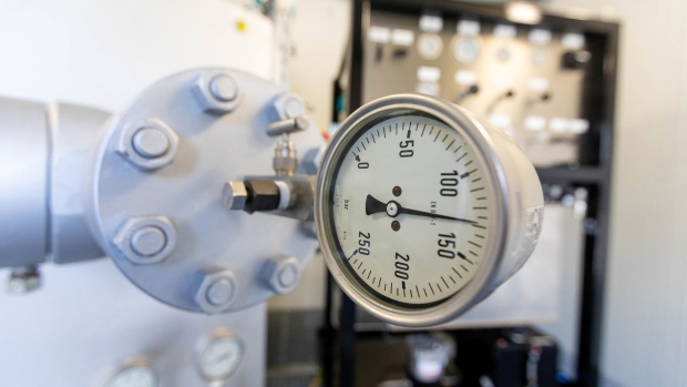 The pressure gauge of a wellhead valve at the Uniper SE Bierwang Natural Gas Storage Facility in Muhldorf, Germany, on Friday, June 10, 2022. Uniper is playing a key role in helping the government set up infrastructure to import liquified natural gas to offset Russian deliveries via pipelines.
