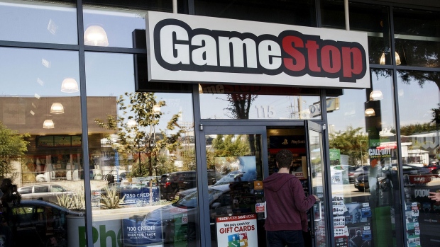 A shopper enters a GameStop Corp. store in West Hollywood, California.