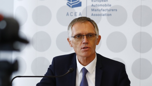 Carlos Tavares, chief executive officer of PSA Group, speaks during the European Automobile Manufacturers Association (ACEA) news conference on day two of the IAA Frankfurt Motor Show in Frankfurt, Germany, on Wednesday, Sept. 11, 2019. The 68th IAA show runs from Sept. 12-22.
