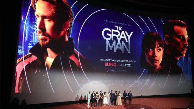 The premiere of Netflix's "The Gray Man" in Hollywood on July 13. Photographer: Emma McIntyre/Getty Images