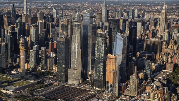 Hudson Yards in New York, U.S., on Thursday June 17, 2021. New York state's pandemic mandates were lifted last week, after 70% of the adult population has now been given at least one dose of a coronavirus vaccine. Photographer: Victor J. Blue/Bloomberg