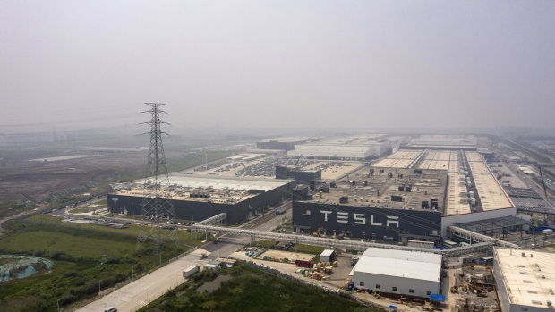 Tesla’s Gigafactory in Shanghai. Photographer: Qilai Shen/Bloomberg