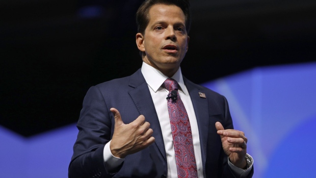 Anthony Scaramucci, former director of communications for the White House and founder of SkyBridge Capital LLC, speaks during the Skybridge Alternatives (SALT) conference in Las Vegas, Nevada, U.S., on Wednesday, May 8, 2019. SALT brings together investors, policy experts, politicians and business leaders to network and share ideas to unlock growth opportunities in finance, economics, entrepreneurship, public policy, technology and philanthropy.