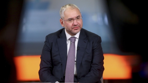 Vitaly Nesis, chief executive officer of Polymetal International Plc, pauses during a Bloomberg Television interview in London, U.K., on Tuesday, Nov. 12, 2019. Polymetal will expand beyond the the gold market to have leverage to the electric vehicle revolution, Nesis said during the interview.