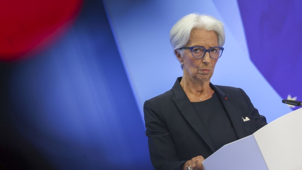 Christine Lagarde during a news conference in Frankfurt, Germany, on July 21, 2022.