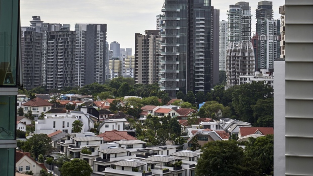 Private homes in the Tanglin area in Singapore, on Saturday, July 9, 2022. Singapore is scheduled to announce its second quarter advanced gross domestic product (GDP) estimate on July 14, 2022. Singapore is scheduled to release second quarter advance gross domestic product (GDP) estimates on July 14.