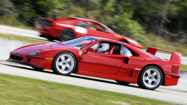 This rare Ferrari F40 is an example of the type of collectible vehicles often registered in Montana in order to avoid taxes and safety and emissions regulations, as well as the challenges of meeting such standards in more stringent states like California.  Photographer: MARK ELIAS/Bloomberg
