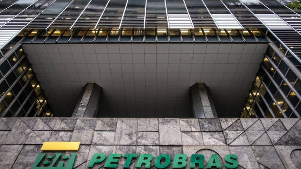 The Petroleo Brasileiro SA (Petrobras) headquarters in Rio de Janeiro, Brazil, on Friday, Feb. 19, 2021. Petrobras declined after President Jair Bolsonaro said that the company's fuel price increases have been excessive, undermining the company's efforts to dispel concerns about political interference.