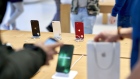 Apple iPhone SE 3 smartphones at an Apple store in New York. Photographer: Gabby Jones/Bloomberg