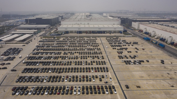 Tesla Inc. Gigafactory in Shanghai. Photographer: Qilai Shen/Bloomberg
