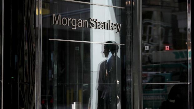 A pedestrian is reflected in the exterior of Morgan Stanley headquarters in New York, U.S., on Thursday, July 12, 2018. Morgan Stanley is scheduled to release earnings figures on July 18.