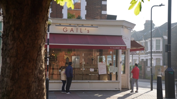 LONDON, ENGLAND - APRIL 16: Gail's bakery-and-cafe in Salusbury Road, Queen's Park who are donating baked goods to NHS Workers on April 16, 2020 in London, England. During the COVID-19 outbreak and lockdown, the bakery-and-cafe chain says it is providing 2400 meals per week to hospitals in neighborhoods near some of its 50 London stores. It also continues to operate a home delivery business and allows takeaway orders at some locations. (Photo by Mark Case/Getty Images)