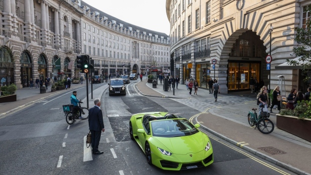 Lamborghini set a new record for the first half of 2022, concluding its best six months ever to the end of June in terms of sales, turnover, and profitability. Photographer: Hollie Adams/Bloomberg