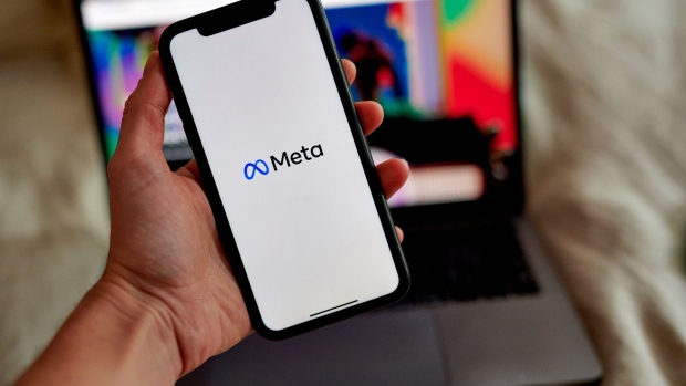 The Meta logo on a smartphone in the Brooklyn borough of New York, US, on Tuesday, July 26, 2022. Meta Platforms Inc. is scheduled to release earnings figures on July 27. Photographer: Gabby Jones/Bloomberg