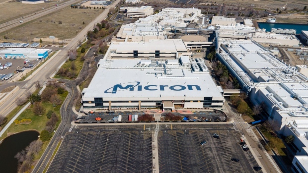 Micron Technology headquarters in Biose, Idaho, U.S., on Sunday, March 28, 2021. Micron Technology Inc. Is scheduled to release earnings figures on March 31. Photographer: Jeremy Erickson/Bloomberg