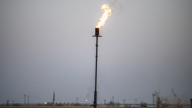 A gas flare stack at an oil well in Midland, Texas, US, on Thursday, April 7, 2022. Midland, Texas, is used to booms and busts. But even here, prices are shocking the local economy — and the Fed may not be able to help.