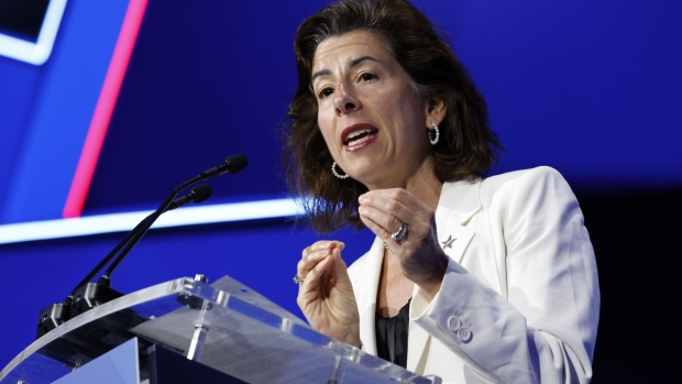 Gina Raimondo, US commerce secretary, speaks during the SelectUSA Investment Summit in National Harbor, Maryland, US, on Monday, June 27, 2022. The summit dedicated to promoting foreign direct investment (FDI) and has directly impacted more than $57.9 billion in new U.S. investment projects, according to the organizers.