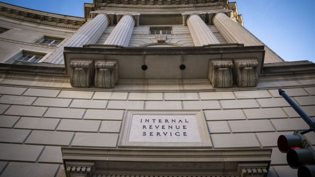 The Internal Revenue Service (IRS) headquarters in Washington, D.C., U.S., on Friday, Feb. 25, 2022. The IRS is expanding its capacity to process tax returns following criticisms from members of Congress about taxpayers waiting months to get their refunds. Photographer: Al Drago/Bloomberg