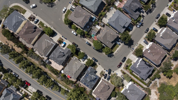 Homes in Hercules, California, US, on Wednesday, June 15, 2022. The number of home sellers lowering prices has reached the highest level since October 2019, the latest sign that the housing market is slowing from its once-frenzied pandemic pace.