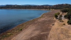 Lake Mendocino during a drought in Mendocino County, California, US, on Wednesday, Aug. 10, 2022. California water prices are at all-time high as a severe drought chokes off supplies to cities and farms across the Golden State.