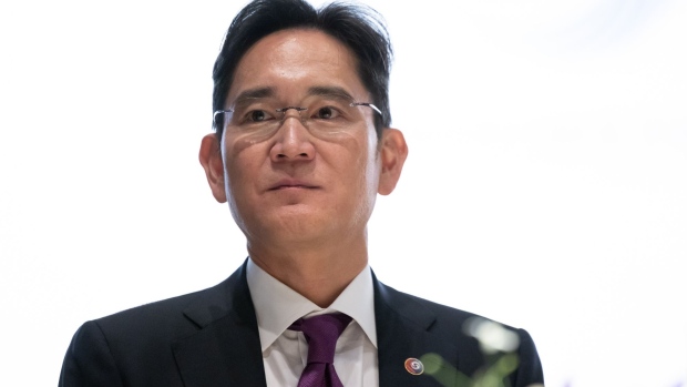 Jay Y. Lee, co-vice chairman of Samsung Electronics Co., arrives at the Seoul Central District Court in Seoul, South Korea, on Thursday, Jan. 13, 2022. Lee had been granted parole in August after being sent to prison for a second time earlier last year for a conviction on bribery charges.