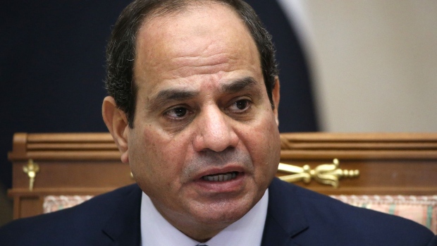 SOCHI, RUSSIA - OCTOBER,17 (RUSSIA OUT) Egyptian President Abdel Fattah el-Sisi delivers a speech during Russian-Egyptian meeting in Sochi, Russia, October,17, 2018. Egyptian President el-Sisi is having a two-days state visit to Russia. (Photo by Mikhail Svetlov/Getty Image Photographer: Mikhail Svetlov/Getty Images Europe